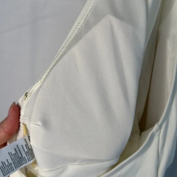 Michael Kors White Ruched V-Neck Halter One Piece Swimsuit - 6 - Picture 12 of 16